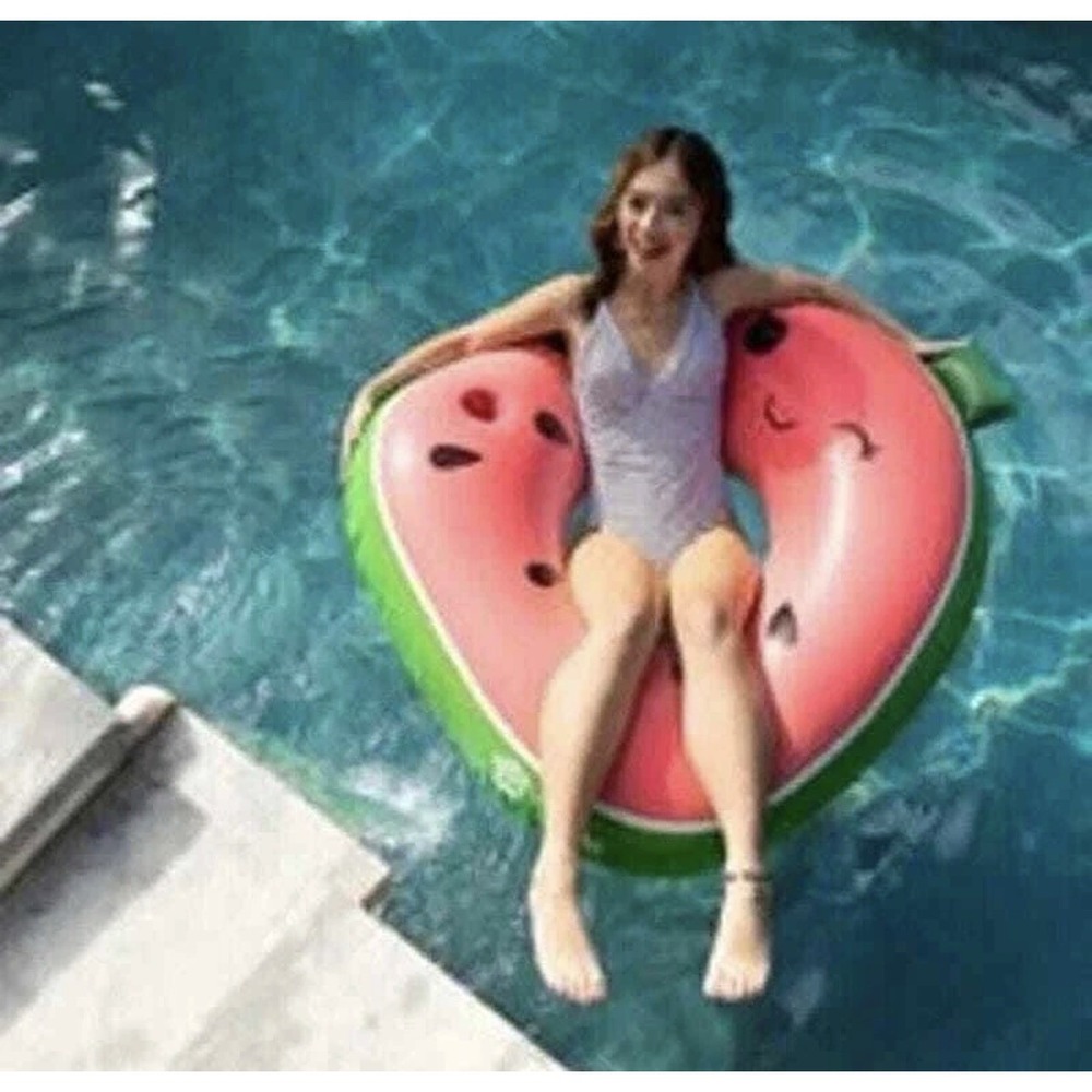 BigMouth, Squishmallows Wanda the Watermelon Pool Float, 46.5" x 42.5" x 13.4" - Picture 5 of 7